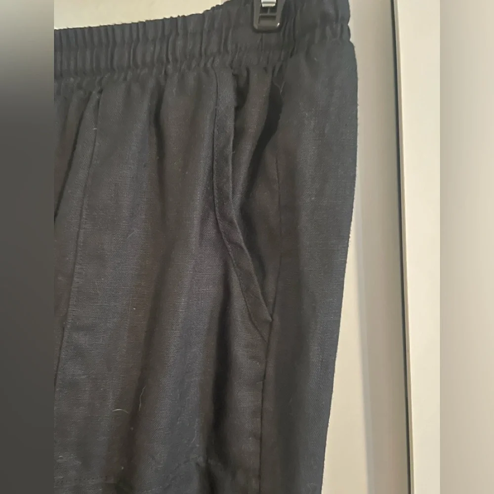 Joie Black Linen Pants Sz. L - Picture 5 of 9